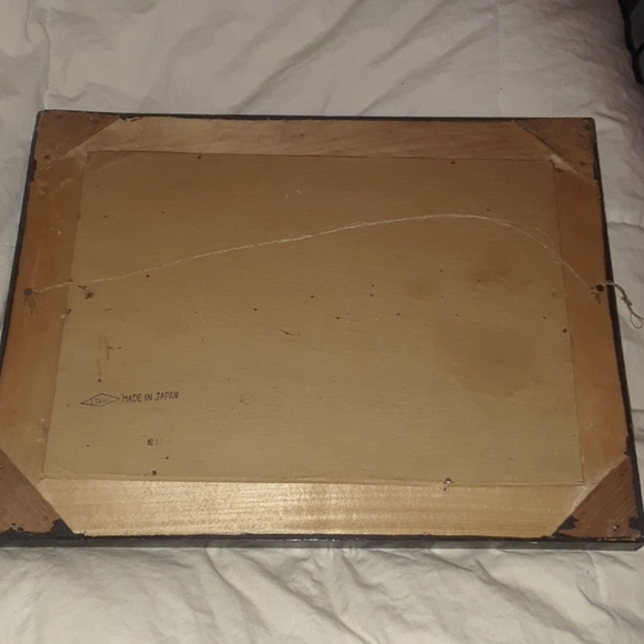 Vintage AMAZING painting made with tree bark, etc - Picture 7 of 8